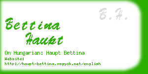 bettina haupt business card